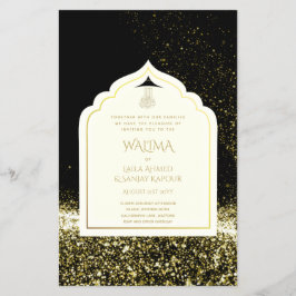Zierbilingual WALIMA Nikah Muslime Hochzeit Flyer