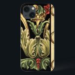 Zierblumendesign an schwarzen Grenzen Case-Mate iPhone Hülle<br><div class="desc">Ein Ziergemälde mit einem ansprechenden Blumendesign,  umgeben von schwarzen Rändern. Die Farben Grün und Rot springen dank des schwarzen Hintergrunds vom Druck ab. Wie wunderbar würde das an deiner Wand aussehen? Kaufen Sie es und erfahren Sie es!</div>