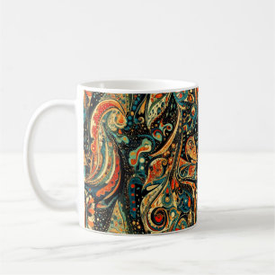 Zierblumenmuster Kaffeetasse