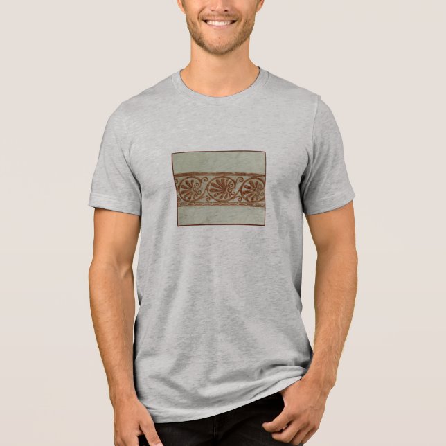 Zierbraun-Grenze des Mittelmeerraums Tri-Blend Shirt (Vorderseite)