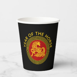 Zierchinesisches Neujahrspferd Pappbecher