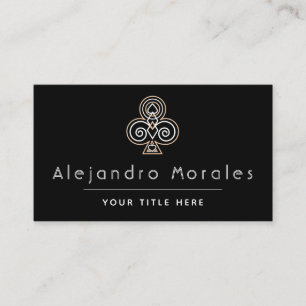 Zierclub Casino Night Poker Player Croupier Visitenkarte