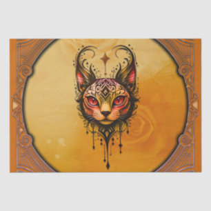 Ziereleganz: Ein Portrait einer Katze. Seidenpapier