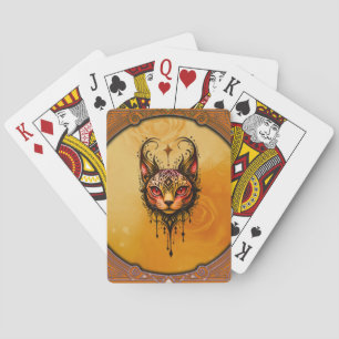 Ziereleganz: Ein Portrait einer Katze Spielkarten