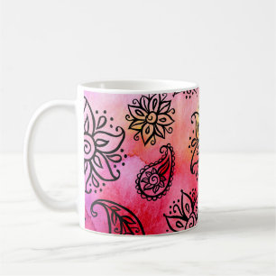 Zierflora: ethnisch nahtlos kaffeetasse