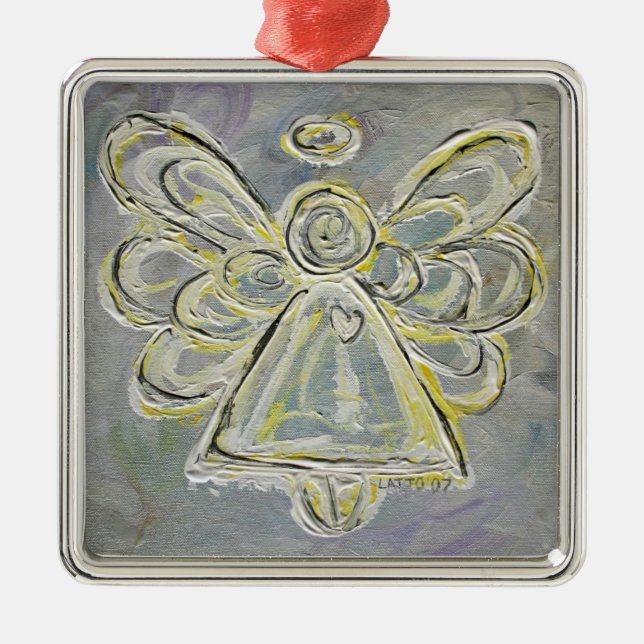 Ziergegenstände aus Silber und Weißem Licht Ornament Aus Metall (Vorne)