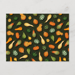 Ziergegenstände für Herbst, Herbst, Erntedank Postkarte