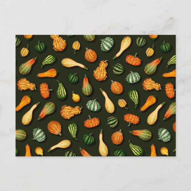 Ziergegenstände für Herbst, Herbst, Erntedank Postkarte (Vorderseite)