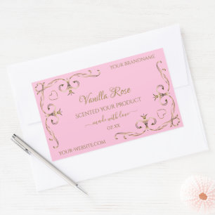Ziergold Light Baby Pink Produktmarken Rechteckiger Aufkleber