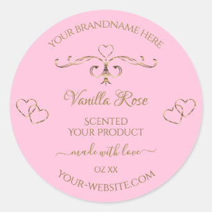 Ziergold Light Baby Pink Produktmarken Runder Aufkleber