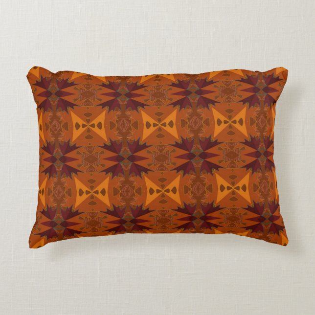 Ziergold und Burgund Accent Pillow Dekokissen (Vorderseite)