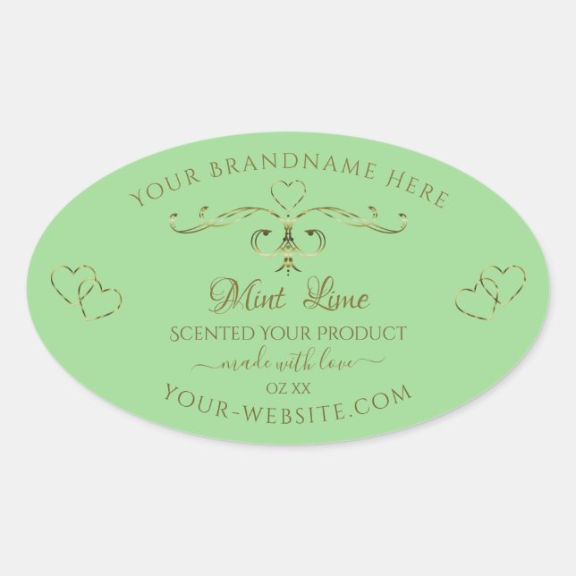 Ziergoldherzen verkaufen grüne Produktmarken Ovaler Aufkleber (Vorderseite)