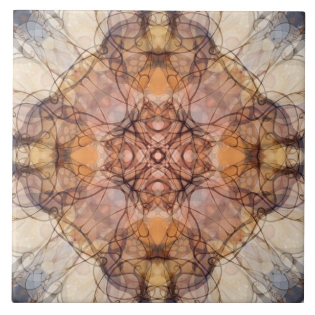 Zierhaft, luxuriös, elegant, Muster, Reben, Linien Fliese (Vorderseite)