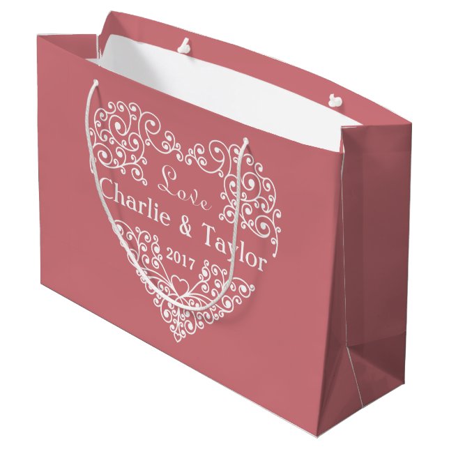 Zierheft Sondertext Große Geschenktasche Geschenktüte (Rückseite Schrägansicht)