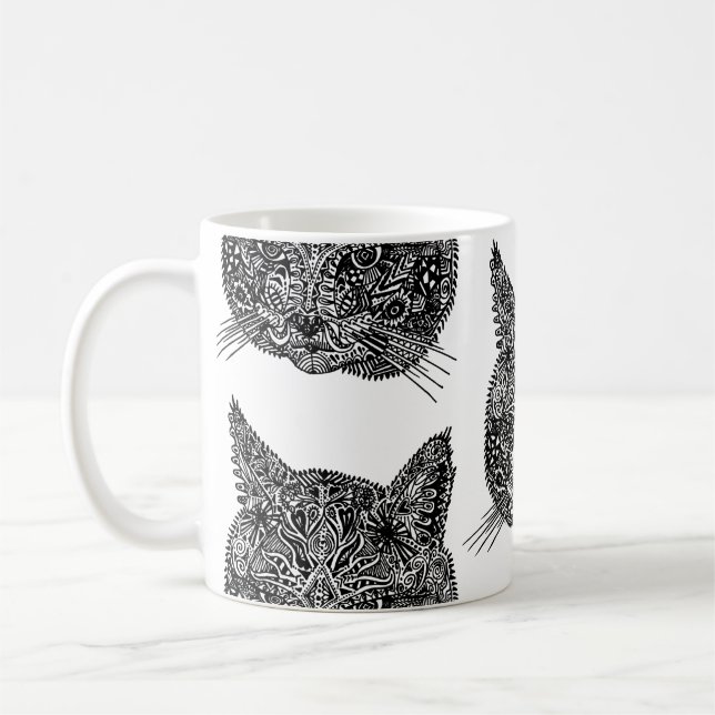 Zierkatze Kaffeetasse (Links)