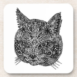 Zierkatze Kopf Untersetzer