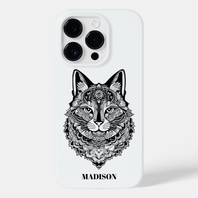 Zierkatze mit benutzerdefiniertem Text Case-Mate iPhone Hülle (Rückseite)