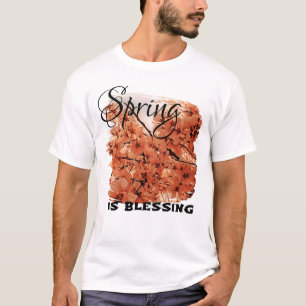 Zierkirschzweige Orange Stilvoll T-Shirt