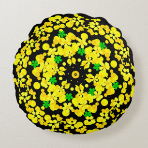 Zierkissen, gemustert rundes kissen