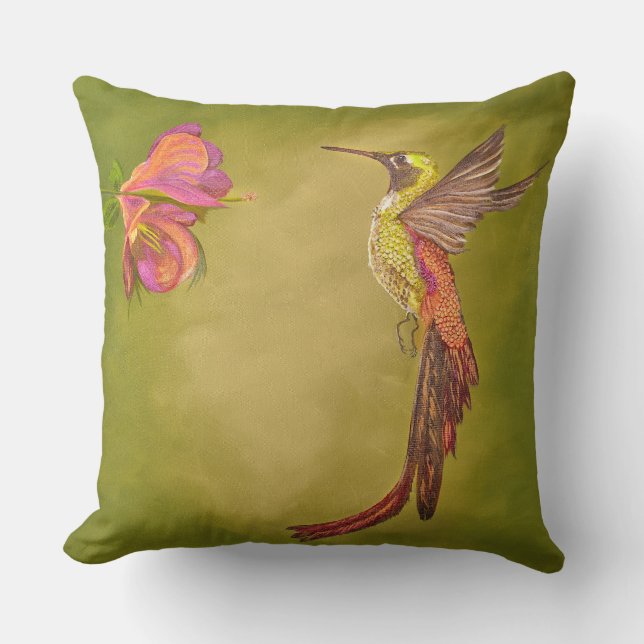 Zierkissen Kolibri (Vorderseite)