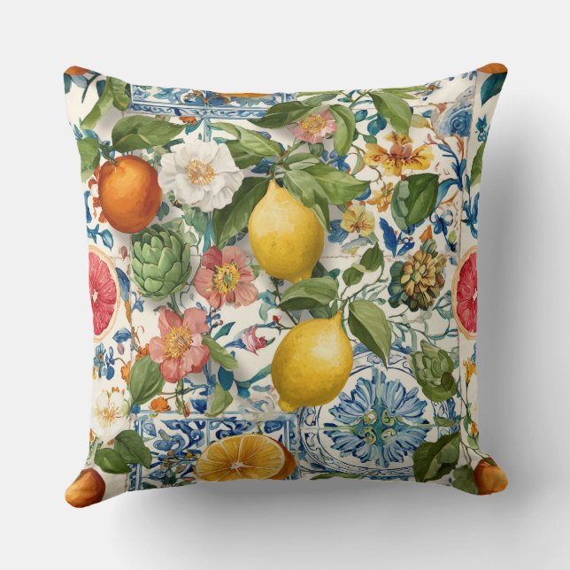 Zierkissen Lemon Mediterranean (Rückseite)