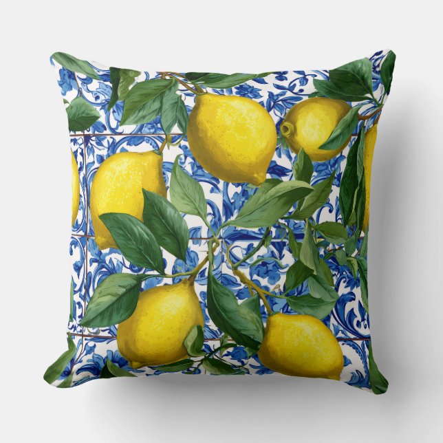 Zierkissen Lemon Mediterranean (Vorderseite)