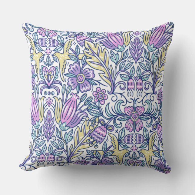 Zierkissen mit Blumenmuster (Vorderseite)