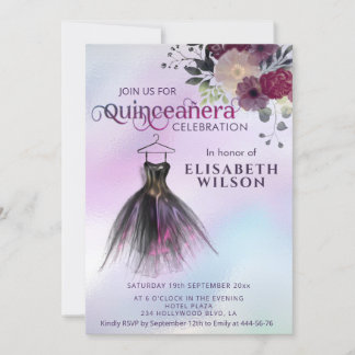 Zierkleid Quinceañera Einladung
