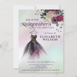 Zierkleid Quinceañera Einladung