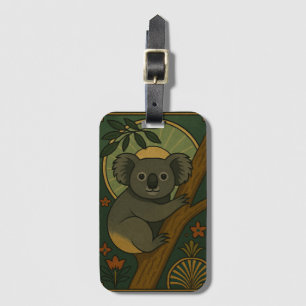Zierkoala in Botanischer Mandala Gepäckanhänger