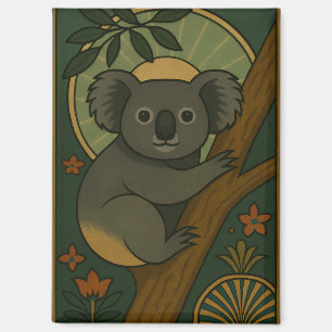 Zierkoala in Botanischer Mandala Magnet