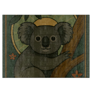 Zierkoala in Botanischer Mandala Schneidebrett