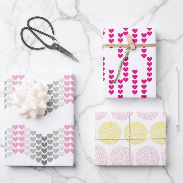 Zierlich. Packpapier Blätter Set (Vorderseite)