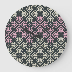 Zierlich Vintag: Nahtloses elegantes Design. Große Wanduhr