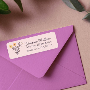 Zierliche Florals Elegante individuelle Rücksendea