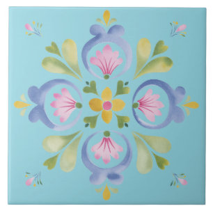 Zierliche gelbe Blume einzigartig Fliese
