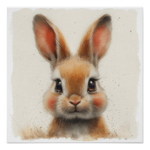Zierliche Hopfen: Ein bisschen wunderlicher Hase Poster