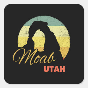 Zierlicher Bogen als Moab Utah Souvenir Quadratischer Aufkleber