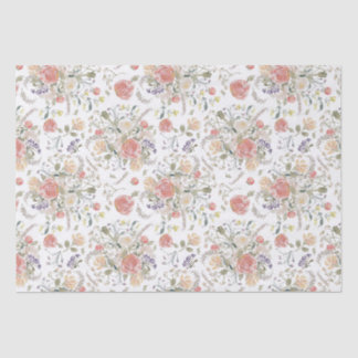 Zierliches Wasserfarben-Korallen-Blumenmuster - Av Seidenpapier