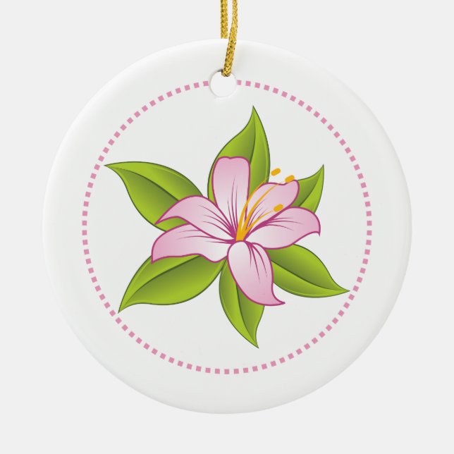 Zierlilie Keramikornament (Vorne)