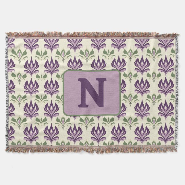 Zierlilie Motif Muster Decke (Vorderseite)