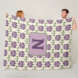 Zierlilie Motif Muster Fleecedecke