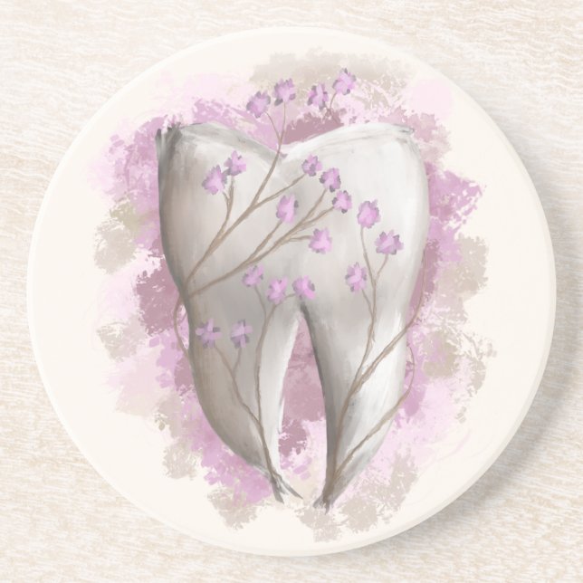 Ziermalerei. Vorlage für Zahnärzte, Zahnärzte Getränkeuntersetzer (Vorne)