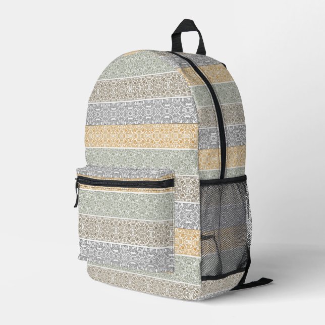 Ziermuster Bedruckter Rucksack (Rückseitige Ecke Rechts)