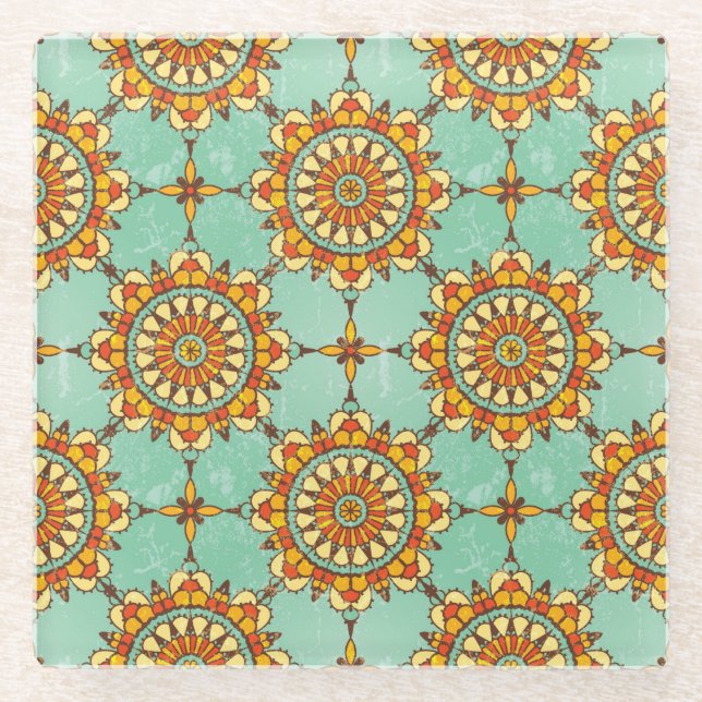 Ziermuster Glasuntersetzer (Vorderseite)