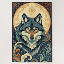 Ziermuster Wolf Puzzle