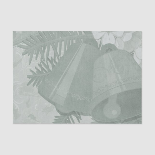 Zierpapier für grüne Weihnachtsglocken Seidenpapier (Vorderseite)