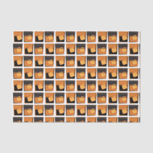 Zierpapier - Whiskey Gläser Gold und Schwarz Seidenpapier