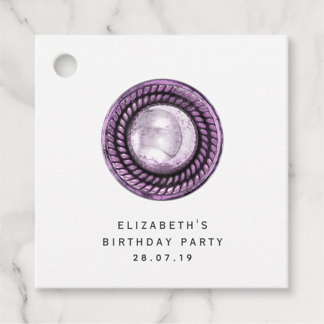 Zierpearen und Spitzen Geschenkanhänger (Vorderseite)