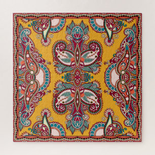 Zierpflanze Paisley: Traditionelle Bandanna Puzzle